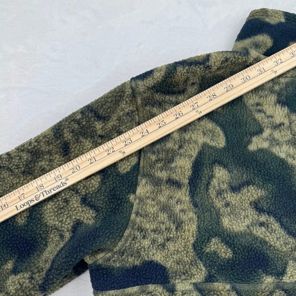 Billabong Adventure Division Fleece Mens M Green Camo Excellent Burkard Studio